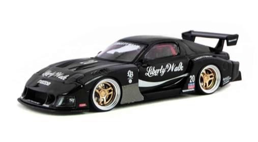 2025-25 秋冬新作  ハイブランドの D MODEL 1/64 (ダイキャスト製) MAZDA RX-7 LB スーパー ミニカー