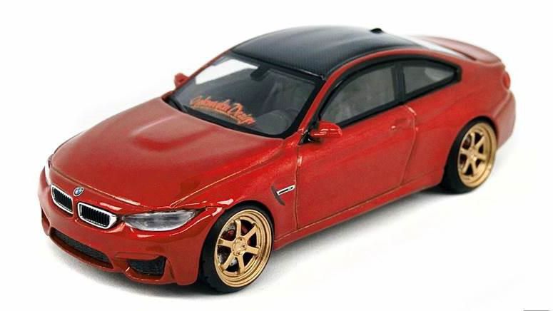 D MODEL 1/64 BMW M4 サキールオレンジ w/Copper Wheel ガリバー