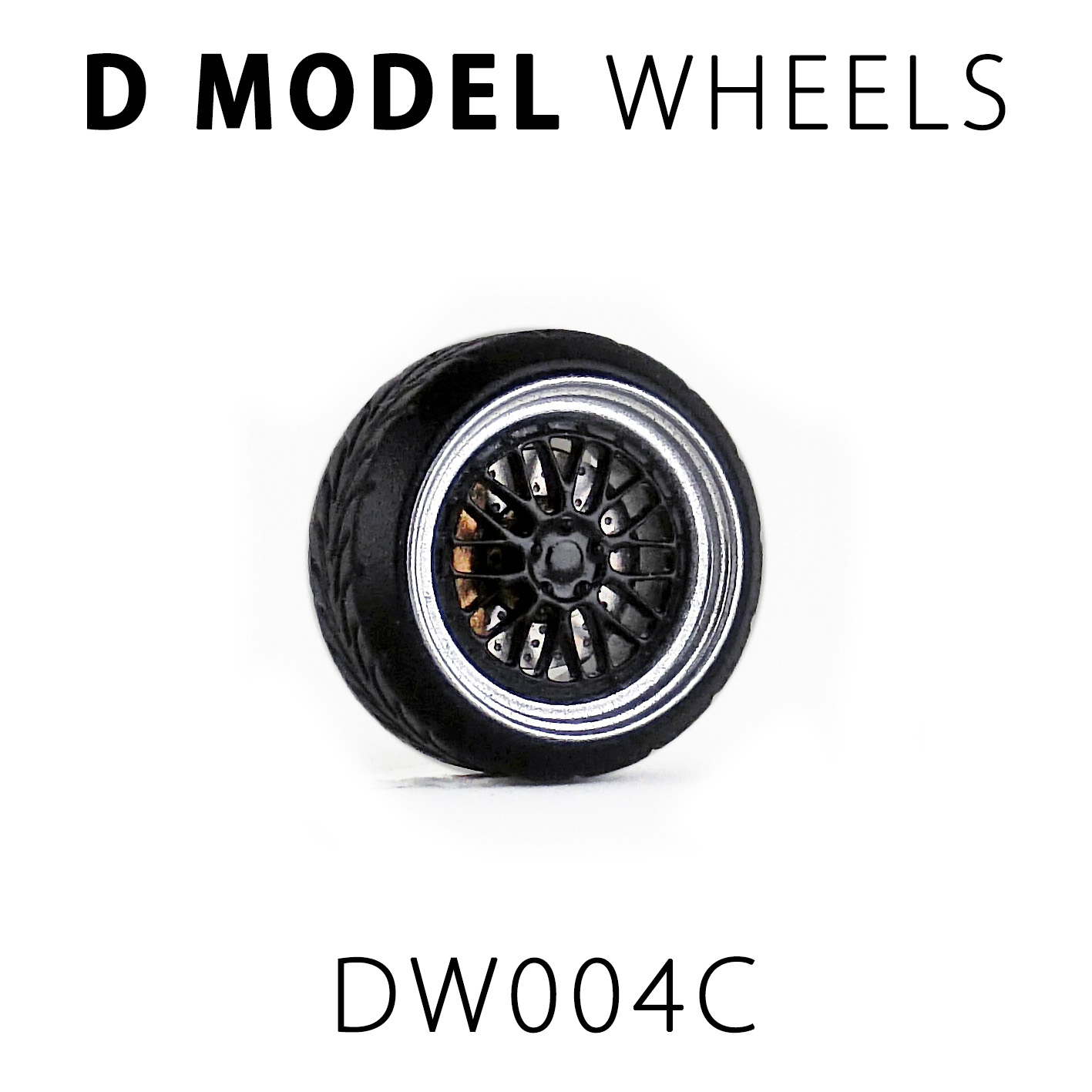 D MODEL 1/64用 ドレスアップパーツシリーズ Wheels No.4 (Silver/Black)