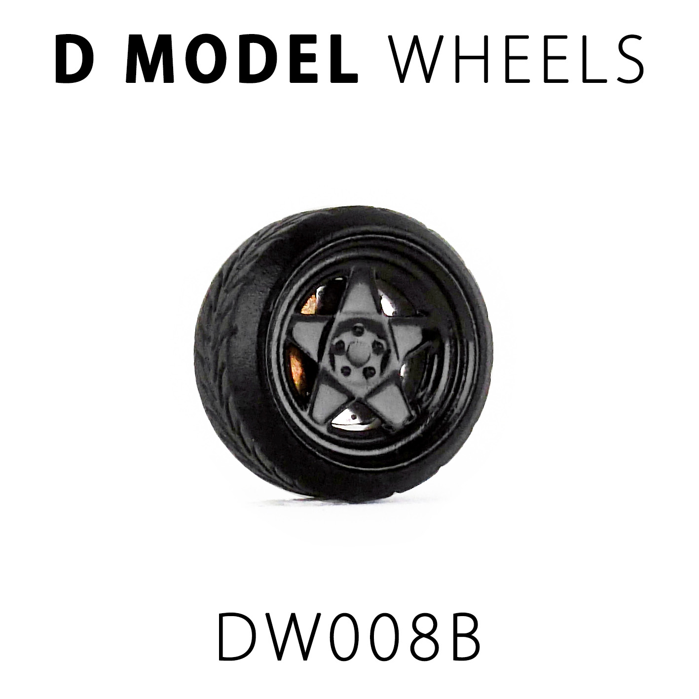 D MODEL 1/64用 ドレスアップパーツシリーズ Wheels No.8 (Black)