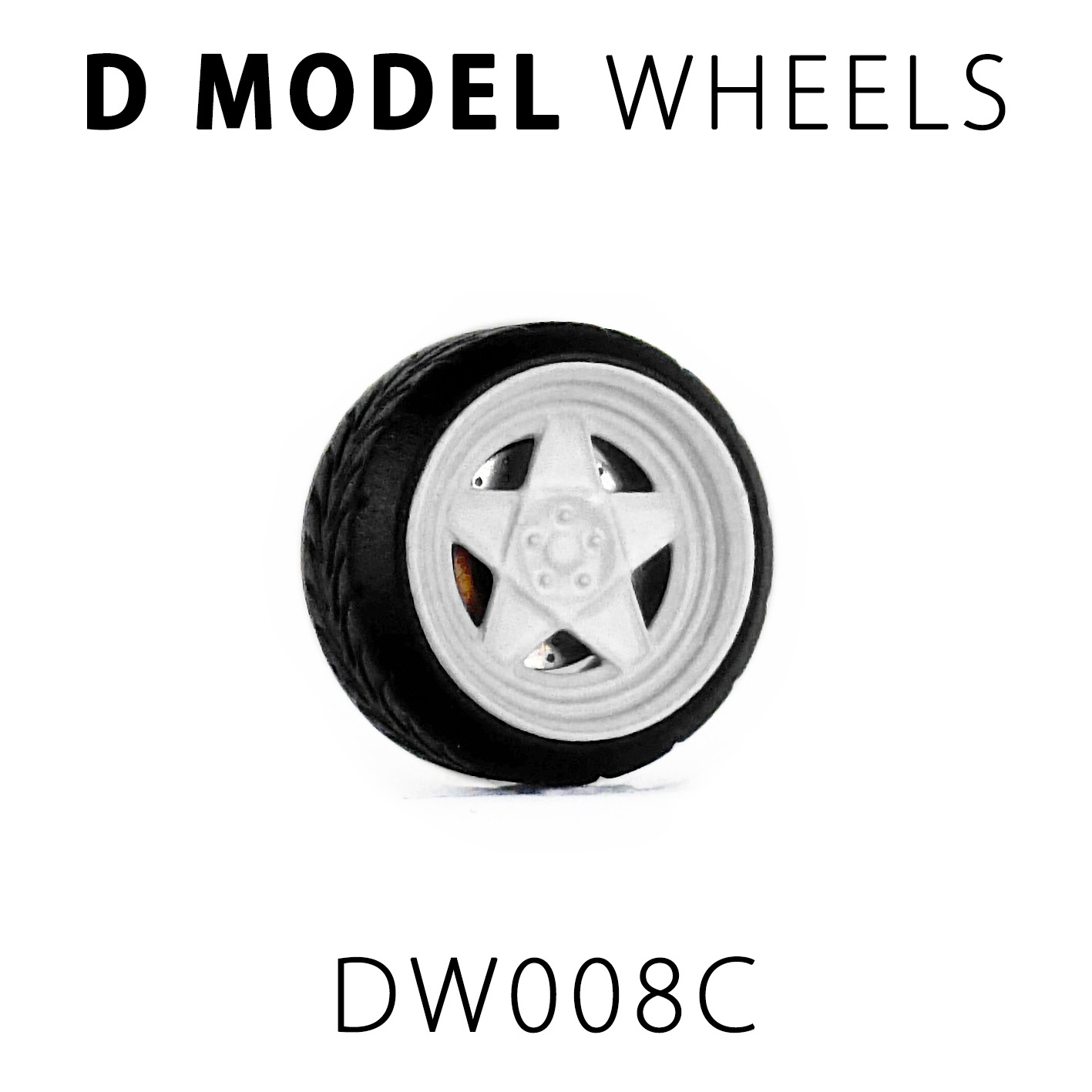 D MODEL 1/64用 ドレスアップパーツシリーズ Wheels No.8 (White)