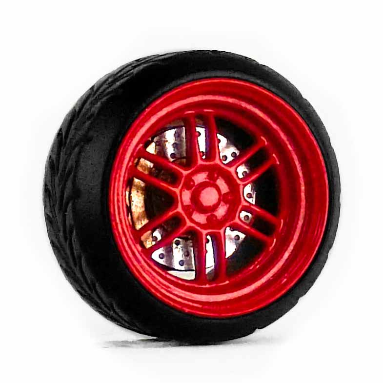 D MODEL 1/64用 ドレスアップパーツシリーズ Wheels No.11 (Red)