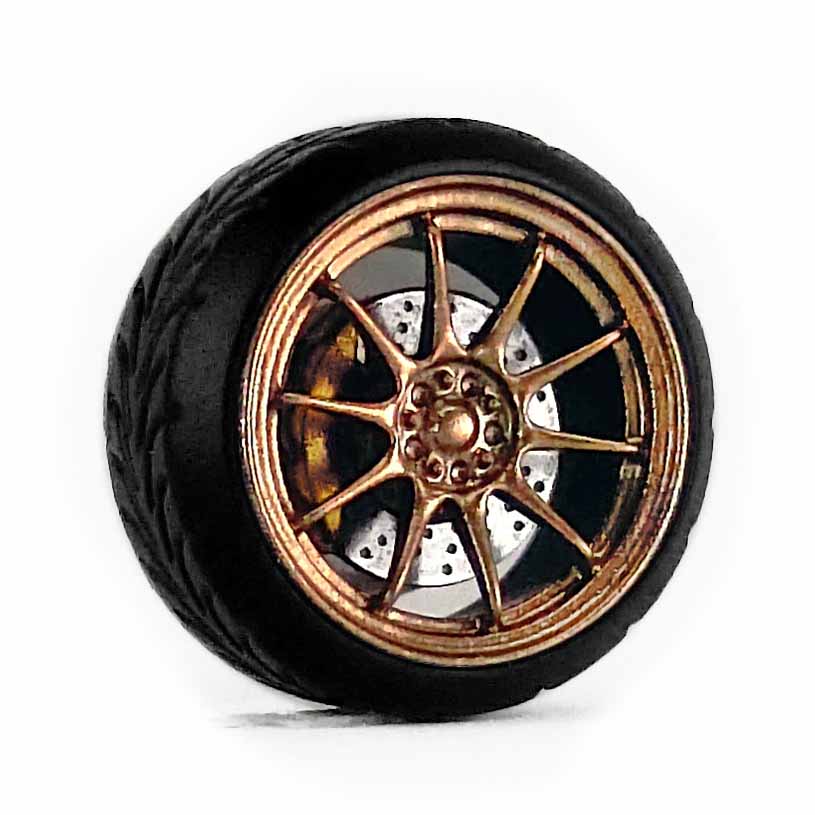 D MODEL 1/64用 ドレスアップパーツシリーズ Wheels No.14 (Copper)