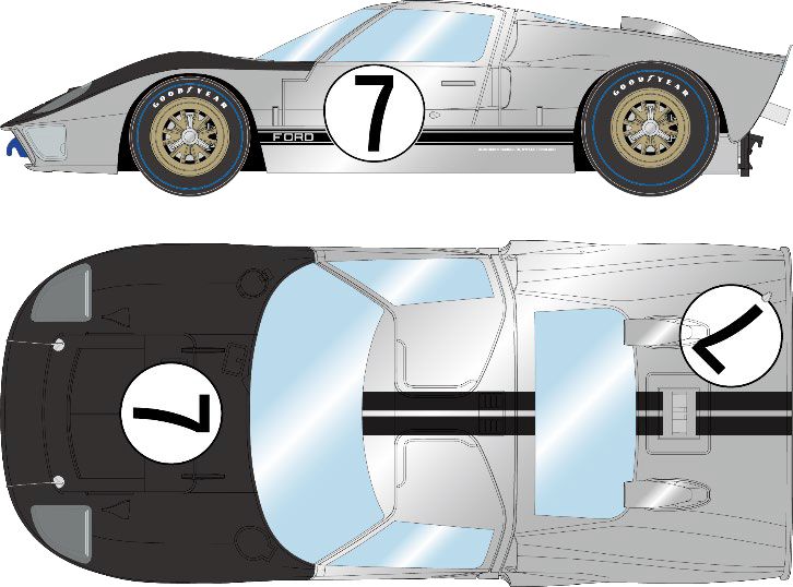 [予約]EIDOLON(アイドロン) 1/43 (レジン製) GT40 Mk.2 “アランマンレーシングチーム“ ルマン 24時間 1966 No.7 シルバー/ブラック(限定120台、国内販売60台)