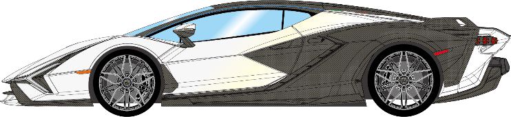 [予約]EIDOLON(アイドロン) 1/43 (レジン製) ランボルギーニ シアンFKP 37 2019 ビアンコカノプス/エクスポーズドカーボン(限定50台、国内販売25台)