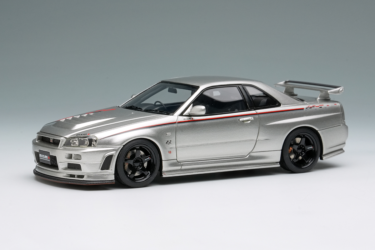 [予約]EIDOLON(アイドロン) 1/43 (レジン製) ニスモ R34 GT-R Z-tune プロトタイプニュルテスト2003 シルバー/ ニスモストライプ