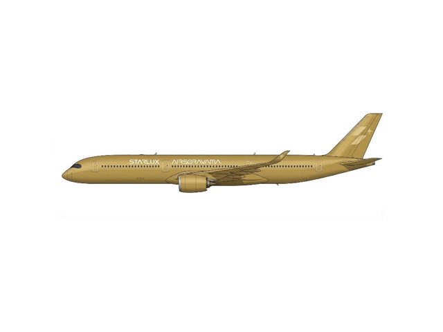 [予約]JC WINGS 1/200 (ダイキャスト製) A350-1000XWB Starlux Airlines "Airsorayama Gold"B-58554  [FD]