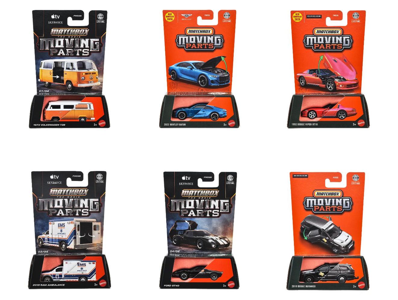 [予約]MATCHBOX 1/64 (ダイキャスト製) ムービングパーツ　アソート