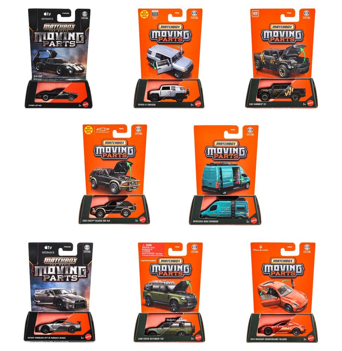 [予約]MATCHBOX 1/64 (ダイキャスト製) ムービングパーツ　アソート
