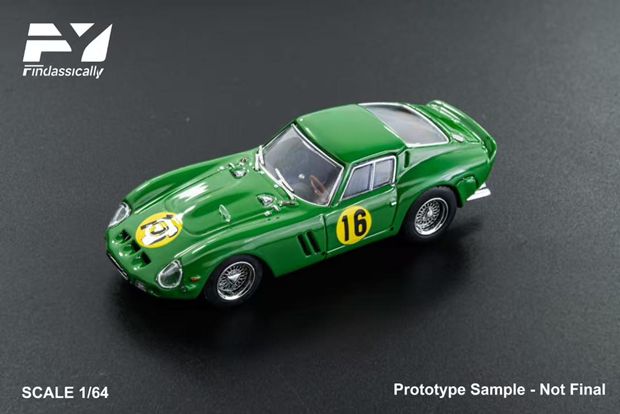 Finclassically 1/64 (ダイキャスト製) 250 GTO 4491GT 1964 Goodwood #16 Green David Piper