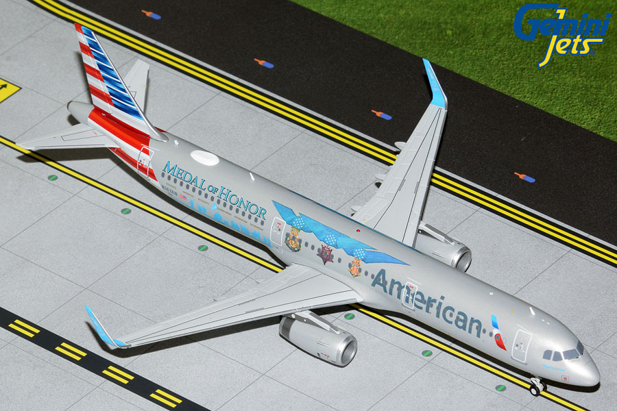 Gemini Jets 1/200 (ダイキャスト製) A321S アメリカン航空 "Flagship Valor"/"Medal of Honor" N167AN