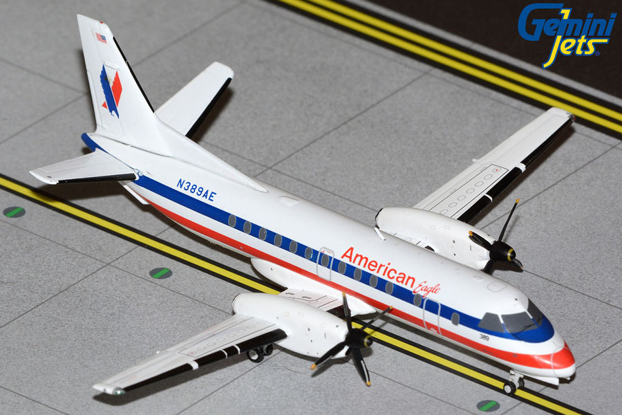 Gemini Jets 1/200 (ダイキャスト製) Saab 340B アメリカンイーグル N389AE