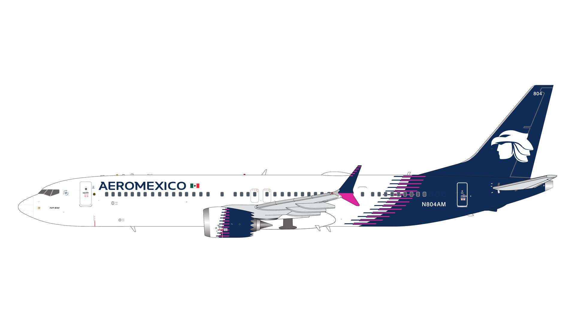 [予約]Gemini Jets 1/200 (ダイキャスト製) 737 MAX 9 アエロメヒコ航空 N804AM new livery