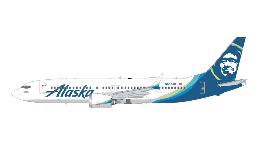 [予約]Gemini Jets 1/200 (ダイキャスト製) 737 MAX 8 アラスカ航空 N803AK