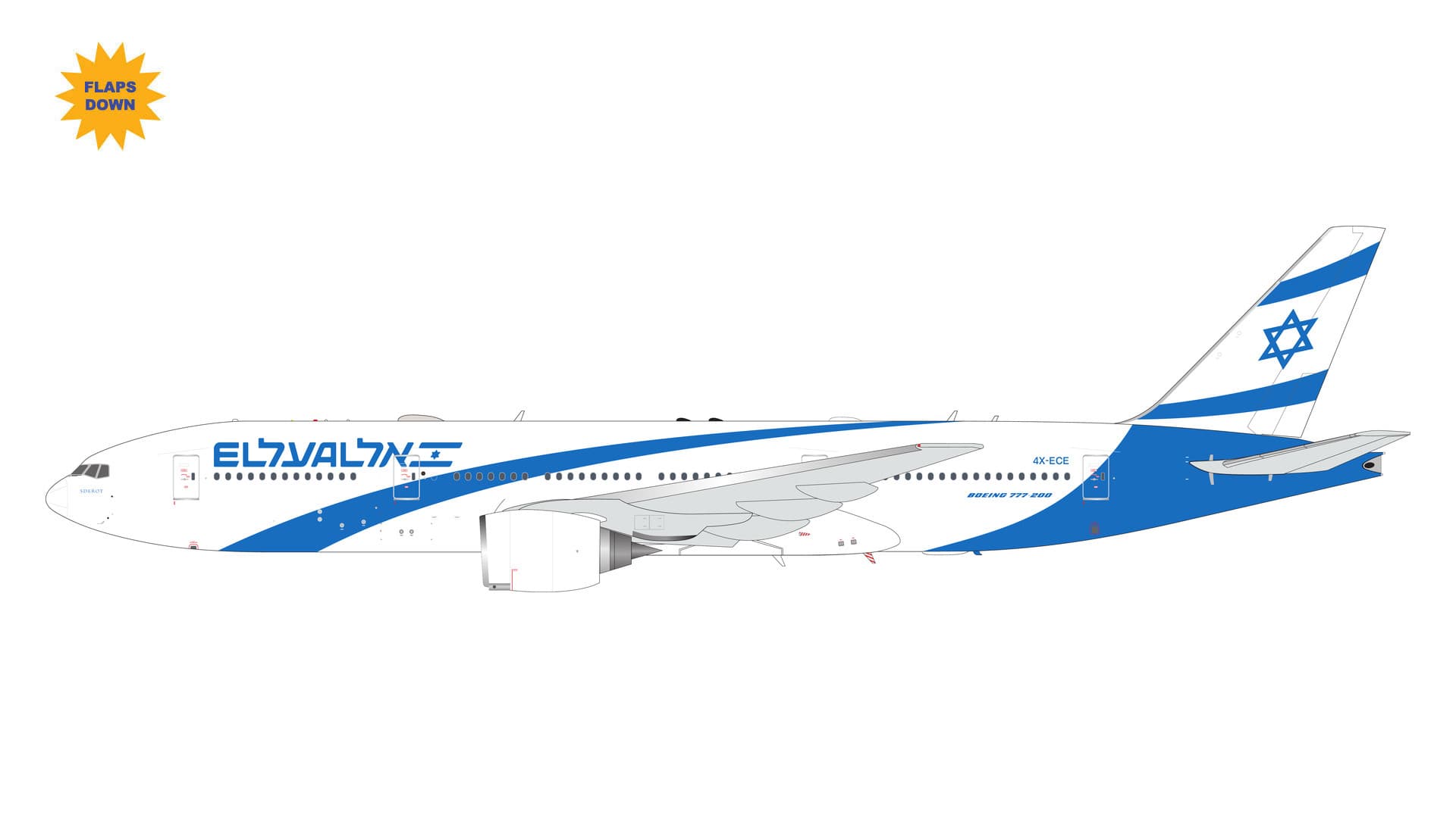[予約]Gemini Jets 1/200 (ダイキャスト製) 777-200ER エル・アル航空 4X-ECE [FD]