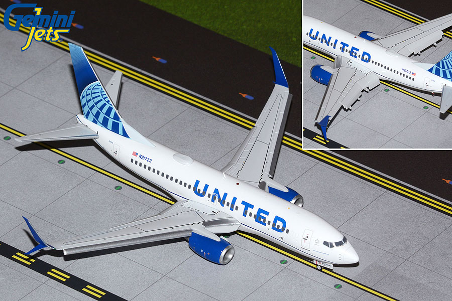 Gemini Jets 1/200 (ダイキャスト製) 737-700 ユナイテッド航空 N21723  ※フラップダウン