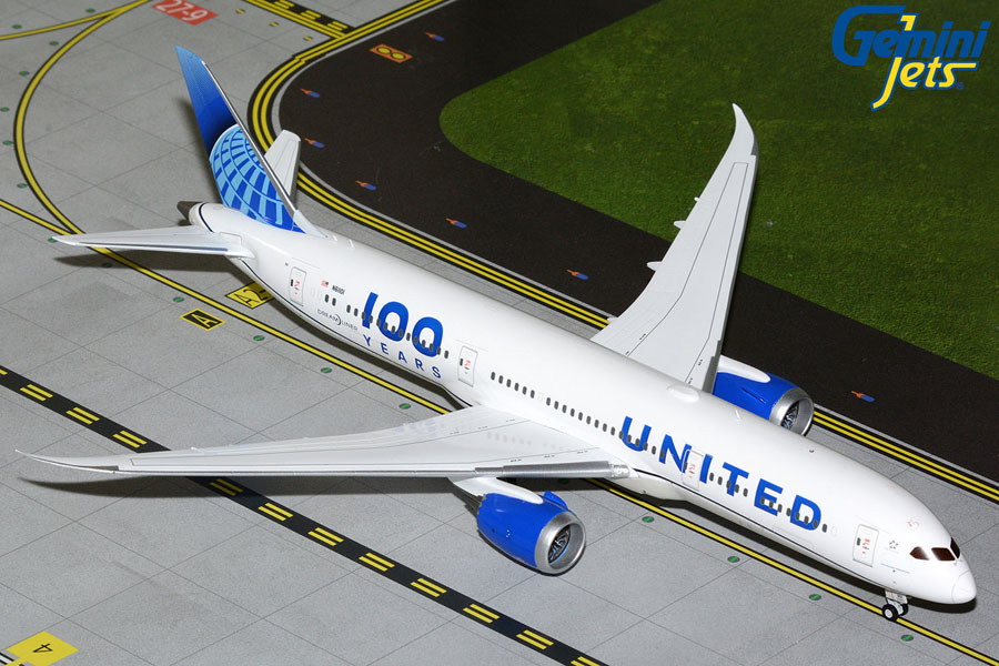Gemini Jets 1/200 (ダイキャスト製) 787-9 ユナイテッド航空 “100 Years” N61101