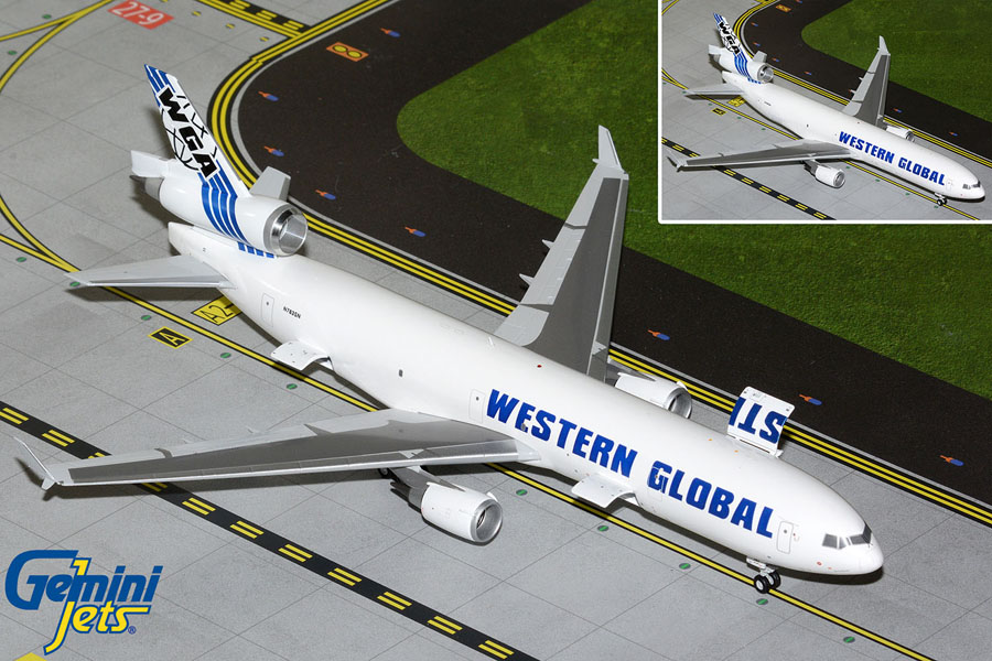 Gemini Jets 1/200 (ダイキャスト製) MD-11F ウエスタングローバル航空 N783SN 開閉選択式