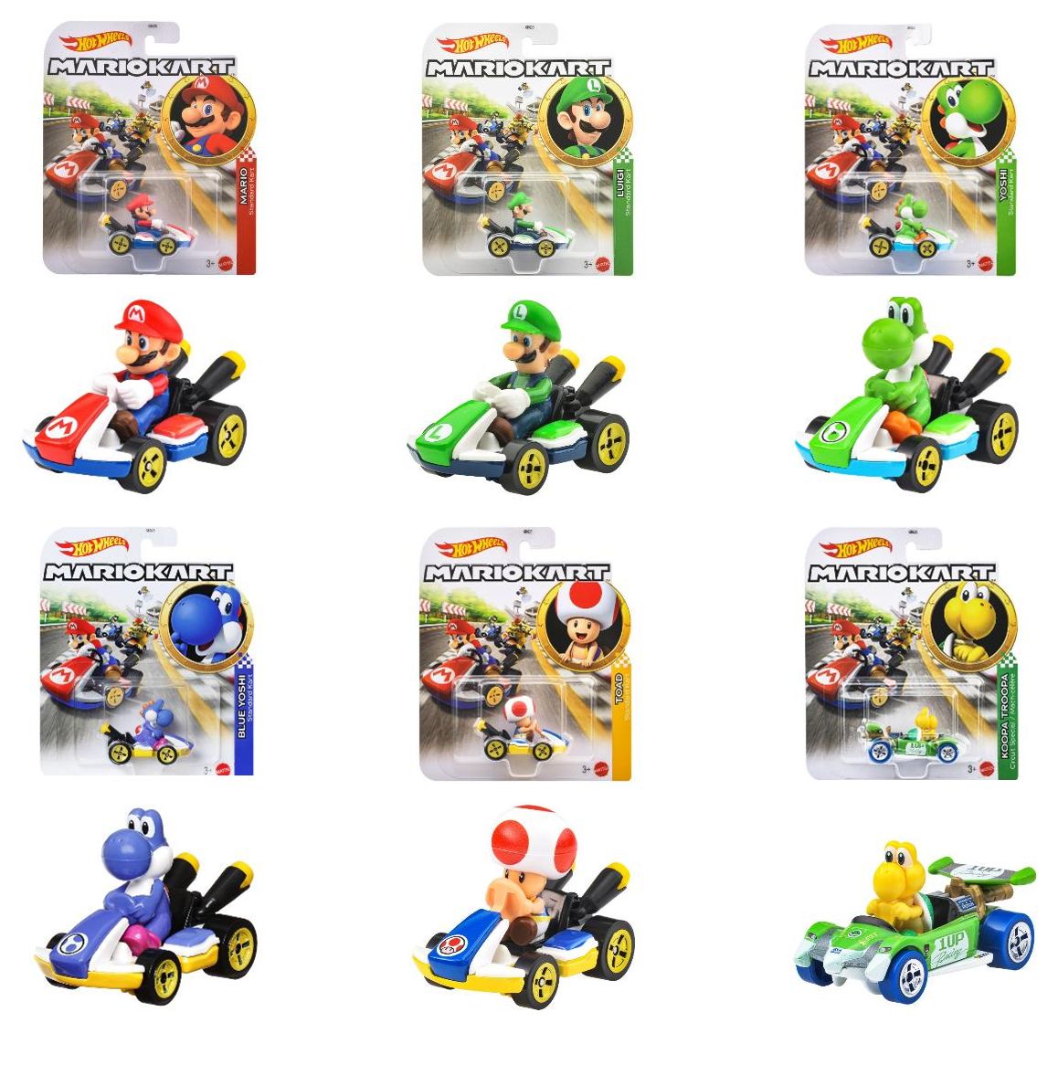 [予約]Hot Wheels ノンスケール (ダイキャスト製) マリオカート　アソート