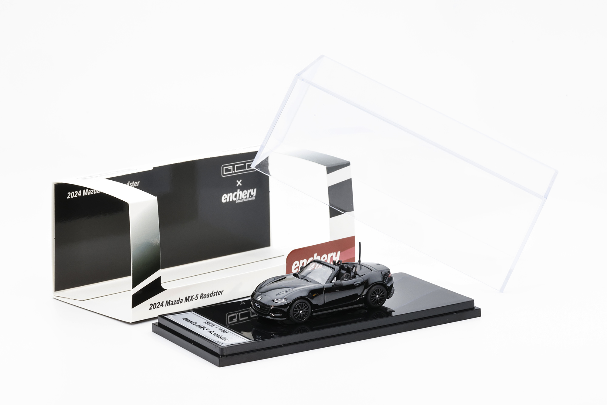 [予約]ダイキャストチーム / GCD x enchery 1/64 (ダイキャスト製) Mazda MX-5 Roadster ブラック