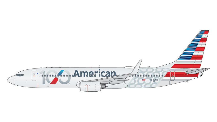 Gemini Jets 1/400 (ダイキャスト製) 737-800W アメリカン航空 