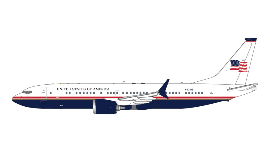 [予約]Gemini Jets 1/400 (ダイキャスト製) 737 MAX 8 BBJ アメリカ空軍 N471US