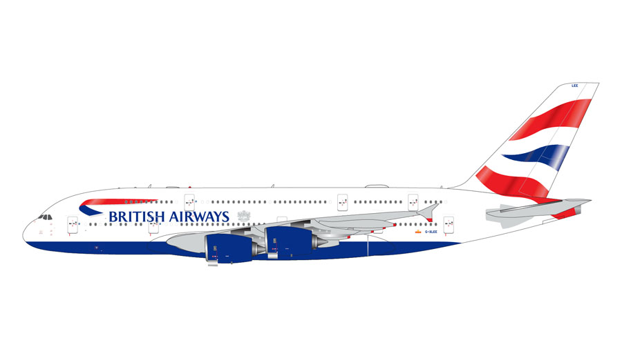 [予約]Gemini Jets 1/400 (ダイキャスト製) A380 ブリティッシュエアウェイズ G-XLEE