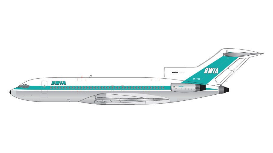 [予約]Gemini Jets 1/400 (ダイキャスト製) 727-100 BWIA "1960s livery" 9Y-TCO