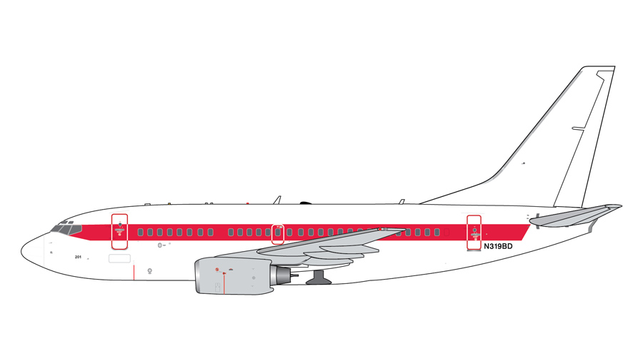 [予約]Gemini Jets 1/400 (ダイキャスト製) 737-600 EG&G "Janet" N319BD