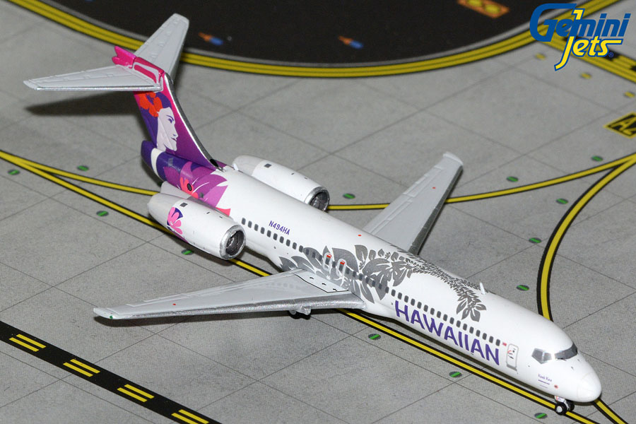 [予約]Gemini Jets 1/400 (ダイキャスト製) 717-200 ハワイアン航空 "Koa'e Kea" N494HA