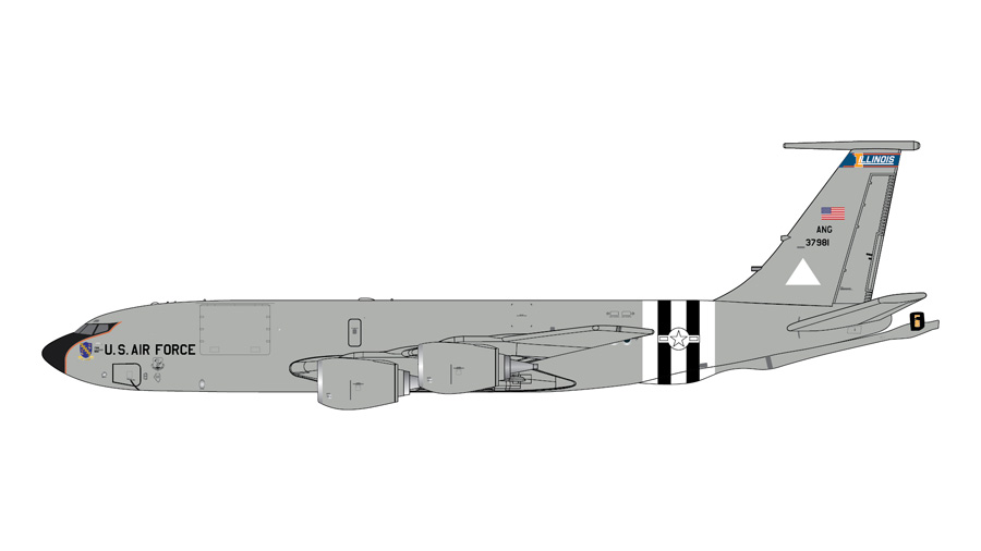 [予約]Gemini Macs 1/400 (ダイキャスト製) KC-135R アメリカ空軍 イリノイ空軍州兵 63-7981