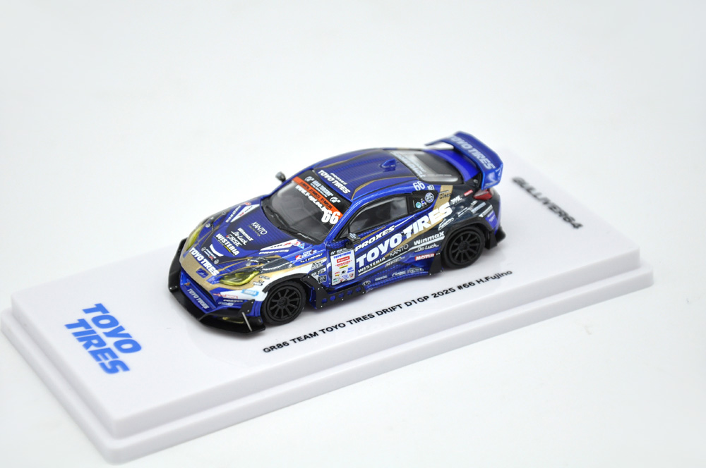 GULLIVER64 (ガリバー64) 1/64 (ダイキャスト製) GR86 Team Toyo Tires