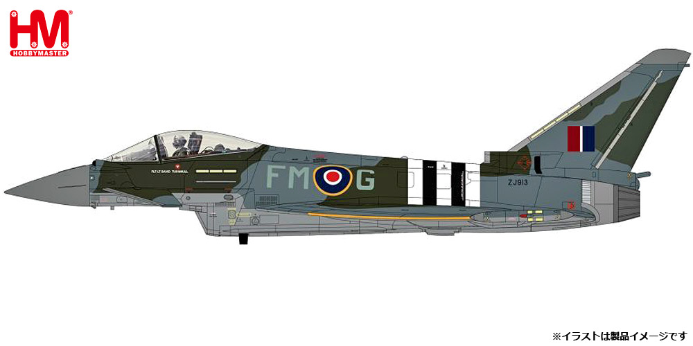 [予約]HOBBY MASTER 1/72 (ダイキャスト製) Eurofighter Typhoon FGR4ZJ913/FM-G RAF 2024w/Empty pylon-Center fuel tank