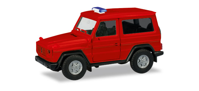 herpa Cars&Trucks 1/87 ミニキット メルセデスベンツ G-Modell レッド 無塗装/警告ライト付き