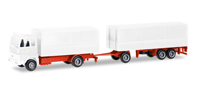 herpa Cars&Trucks 1/87 ミニキットフォードトランスコンチネンタルキャンバスカバートレーラー ホワイト