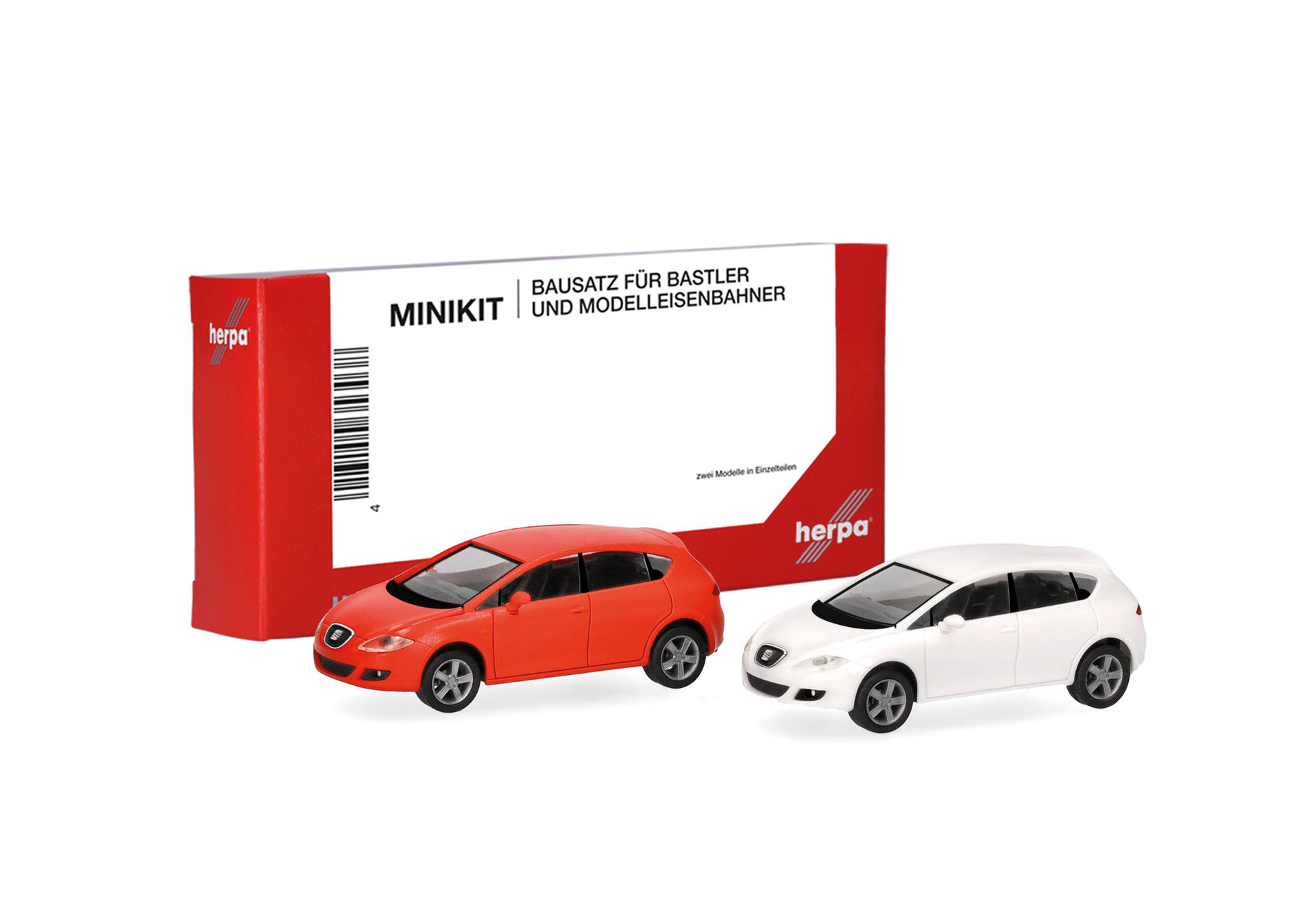 [予約]herpa Cars&Trucks 1/87 (プラスチック製) ミニキット セアト レオンオレンジ/ホワイト (2台セット)