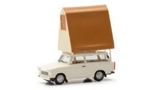 herpa Cars&Trucks 1/87 トラバント 601 ユニバーサル ルーフテント付 グレー／ホワイト