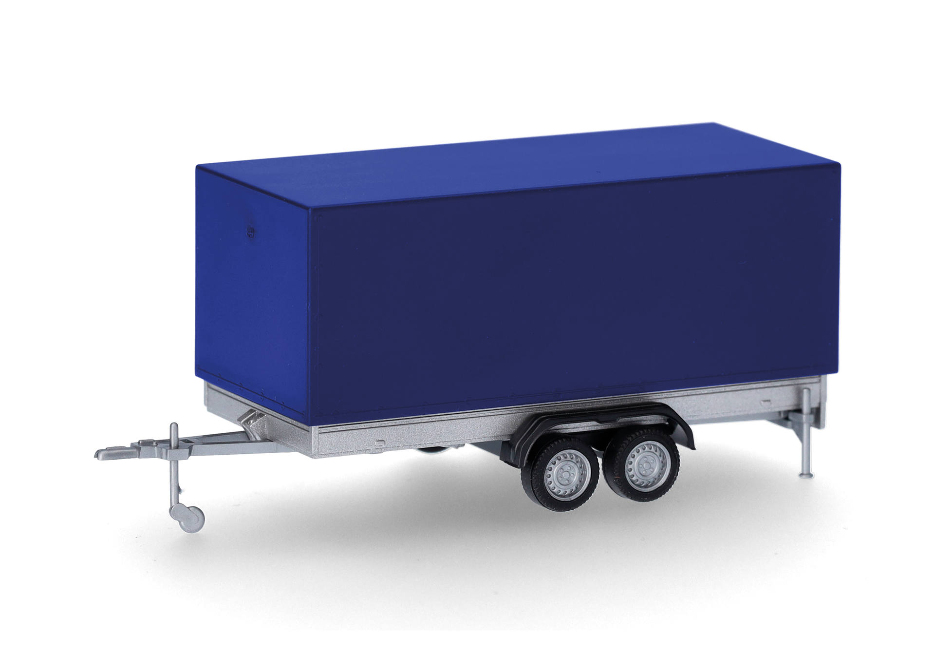 herpa Cars&Trucks 1/87 (プラスチック製) 乗用車用 キャンバストレーラー 2軸 ブルー