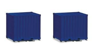 herpa Cars&Trucks 1/87 10ft コンテナ ウルトラマリンブルー (2個)