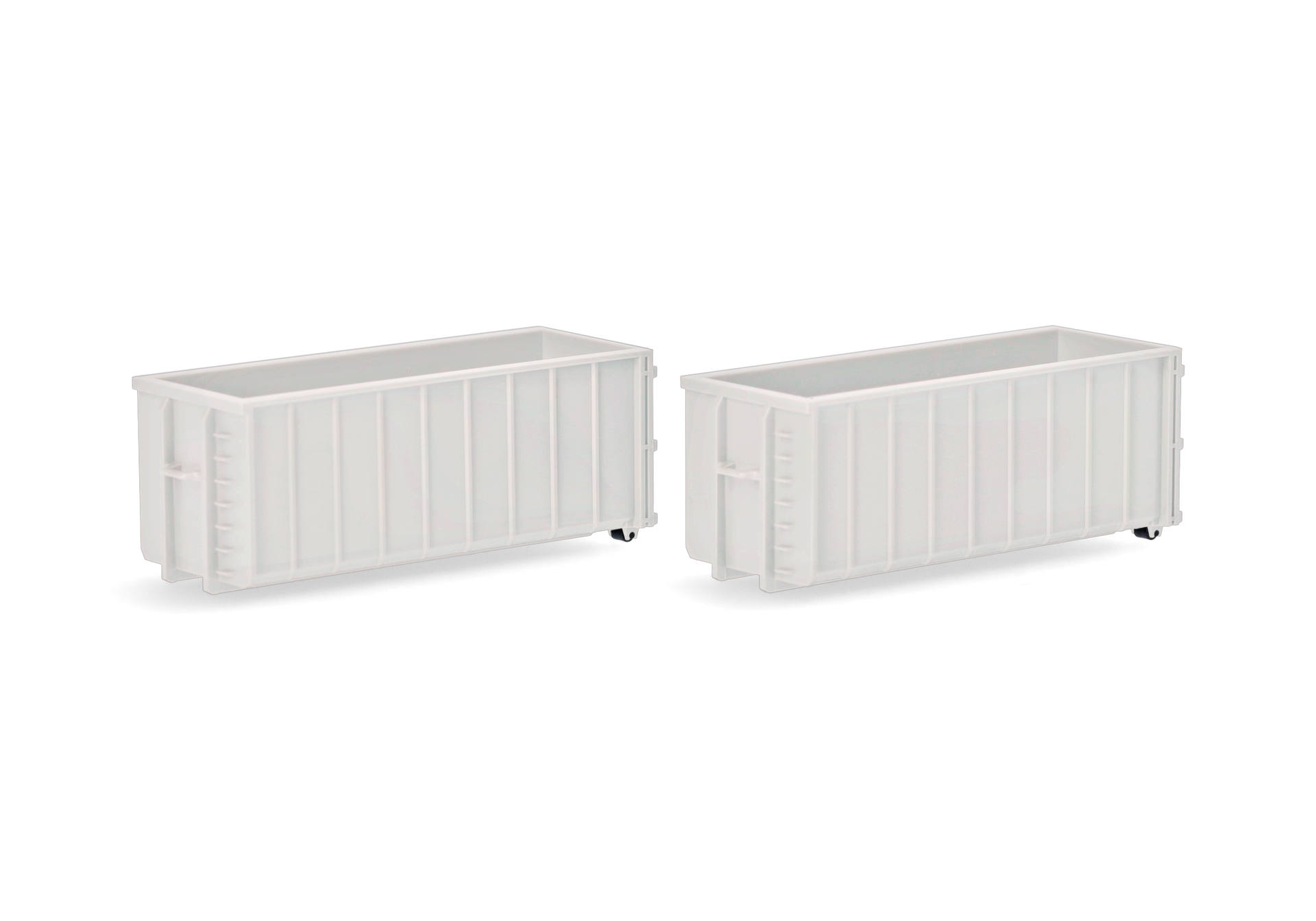 herpa Cars&Trucks 1/87 (プラスチック製) ロールオフトレイ ホワイト (2個)