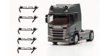 herpa Cars&Trucks 1/87 ランプブラケット ブラック シグナルライト付 (6個)