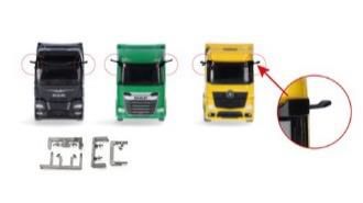 herpa Cars&Trucks 1/87 ミラーカメラ メルセデスベンツ アクトロス L、 MAN TGX、 DAF XG/XG+ (各5個)