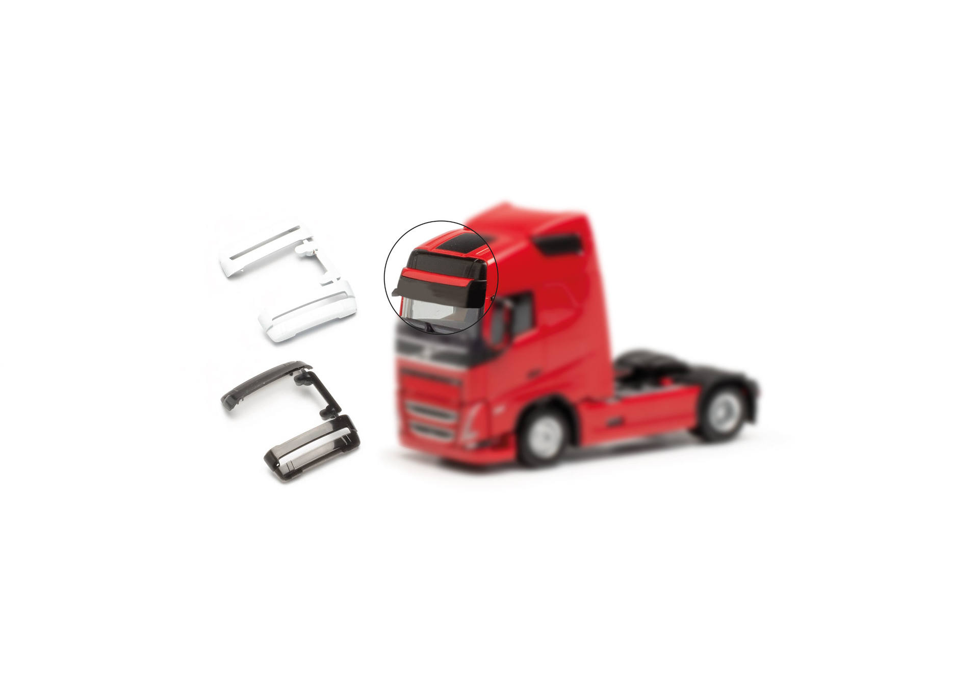 herpa Cars&Trucks 1/87 ボルボ FH Gl. XL, 4th/5thジェネレーション用 サンシールド ブラック/ホワイト (各4個)