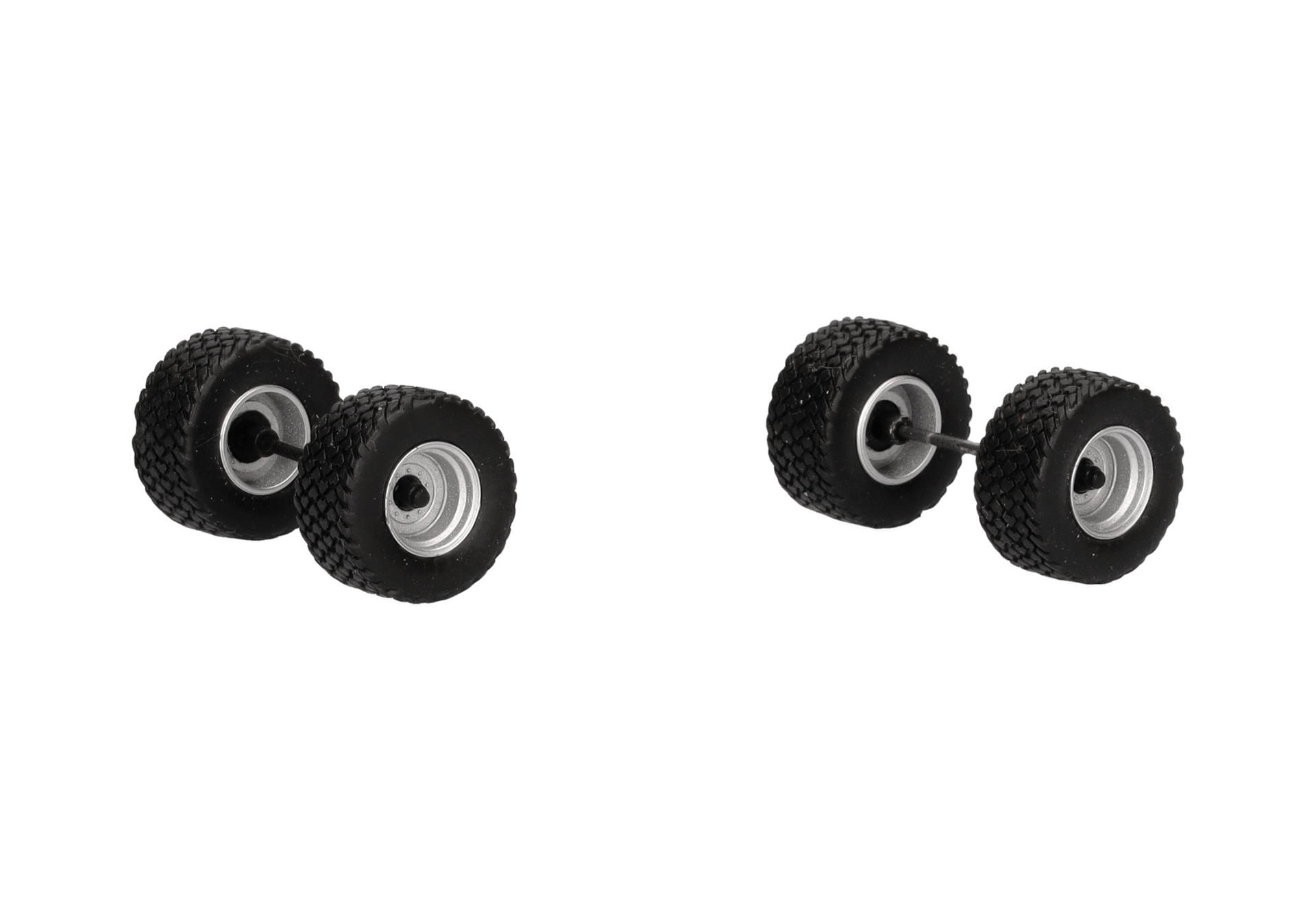 [予約]herpa Cars&Trucks 1/87 (プラスチック製) ホイールセット クランプ ビッグボディ650 クロム/ブラック(スペアパーツ6セット)