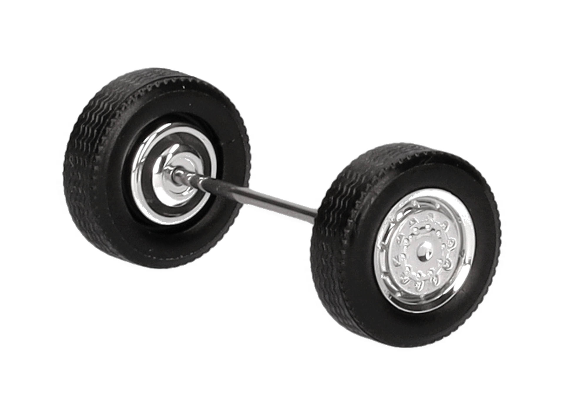 [予約]herpa Cars&Trucks 1/87 (プラスチック製) AWDステアリングホイールセット クロム (スペアパーツ8セット)