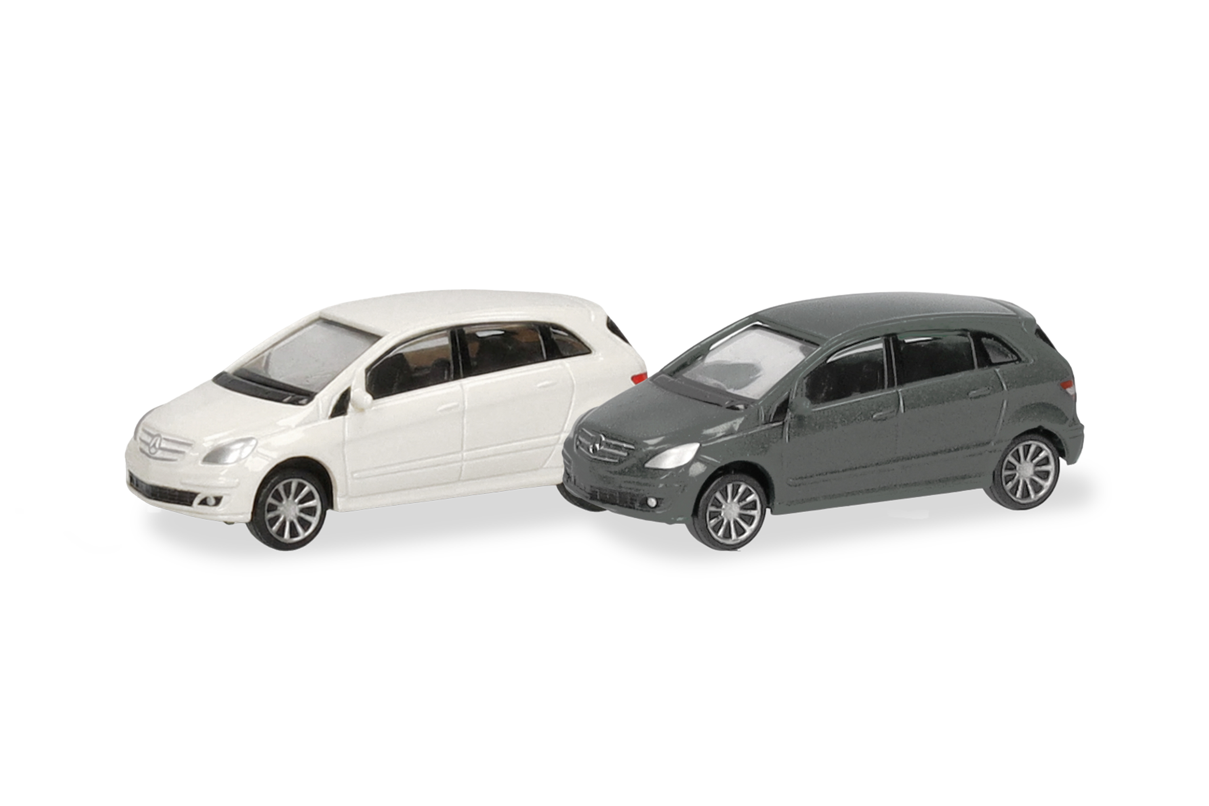 [予約]herpa Cars&Trucks 1/160 (プラスチック製) Nスケール メルセデスベンツ Bクラス カルサイトホワイト/マウンテングレー (2台セット)