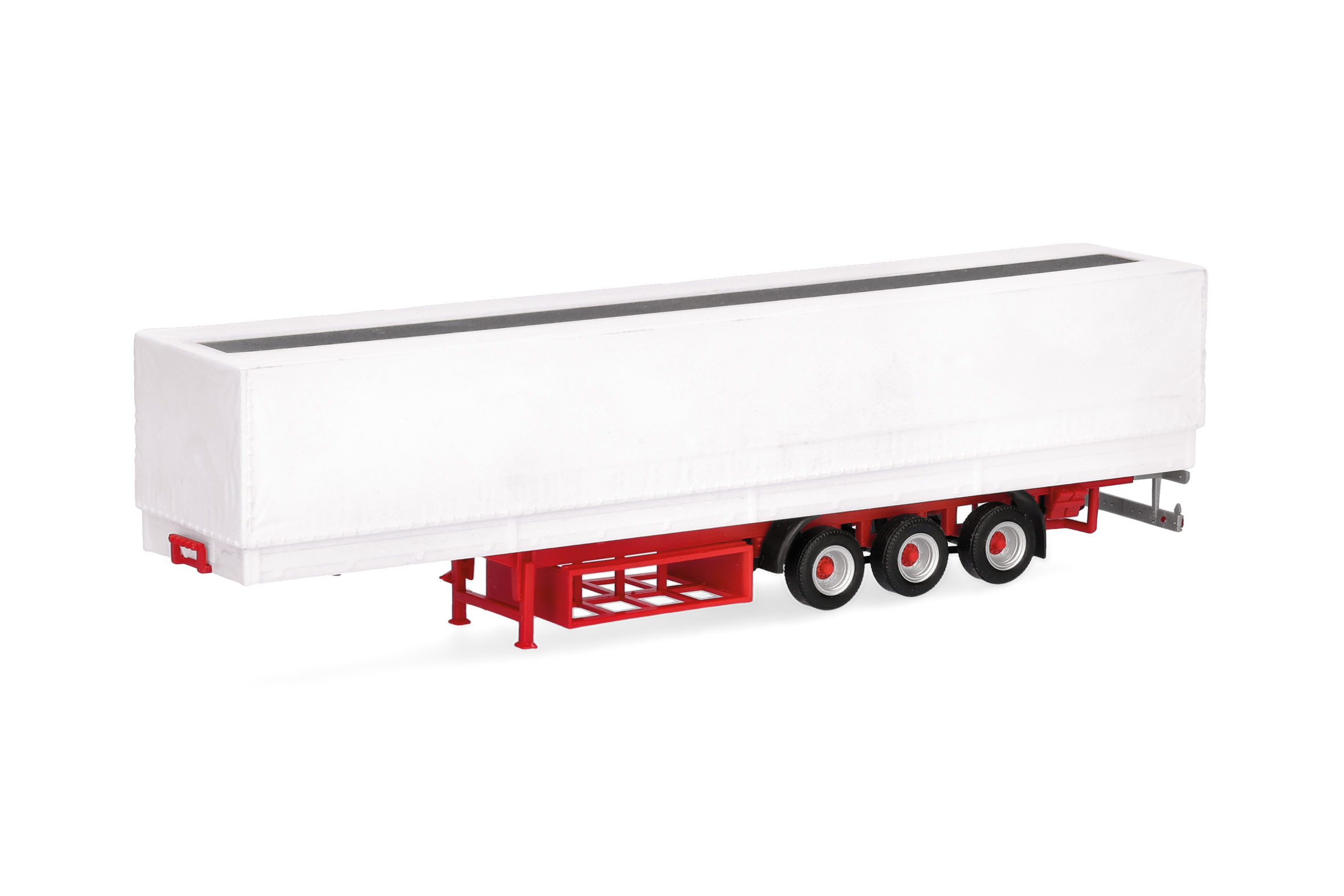 [予約]herpa Cars&Trucks 1/87 (プラスチック製) ターポリントレーラー 3軸 ルーフウィンドウインレット/オープンパレットボックス付