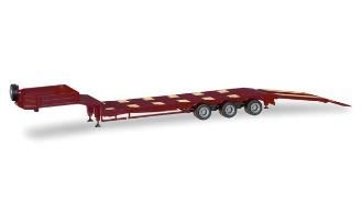 herpa Cars&Trucks 1/87 ローボーイトレーラー with chutes, 3-axle ワインレッド