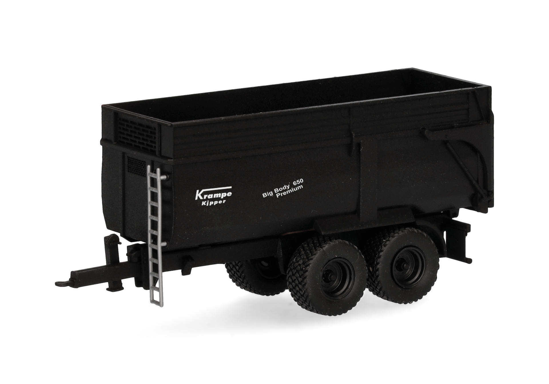 herpa Cars&Trucks 1/87 (プラスチック製) クランプ ダンプボディトレーラービッグボディ650 2軸 ブラック