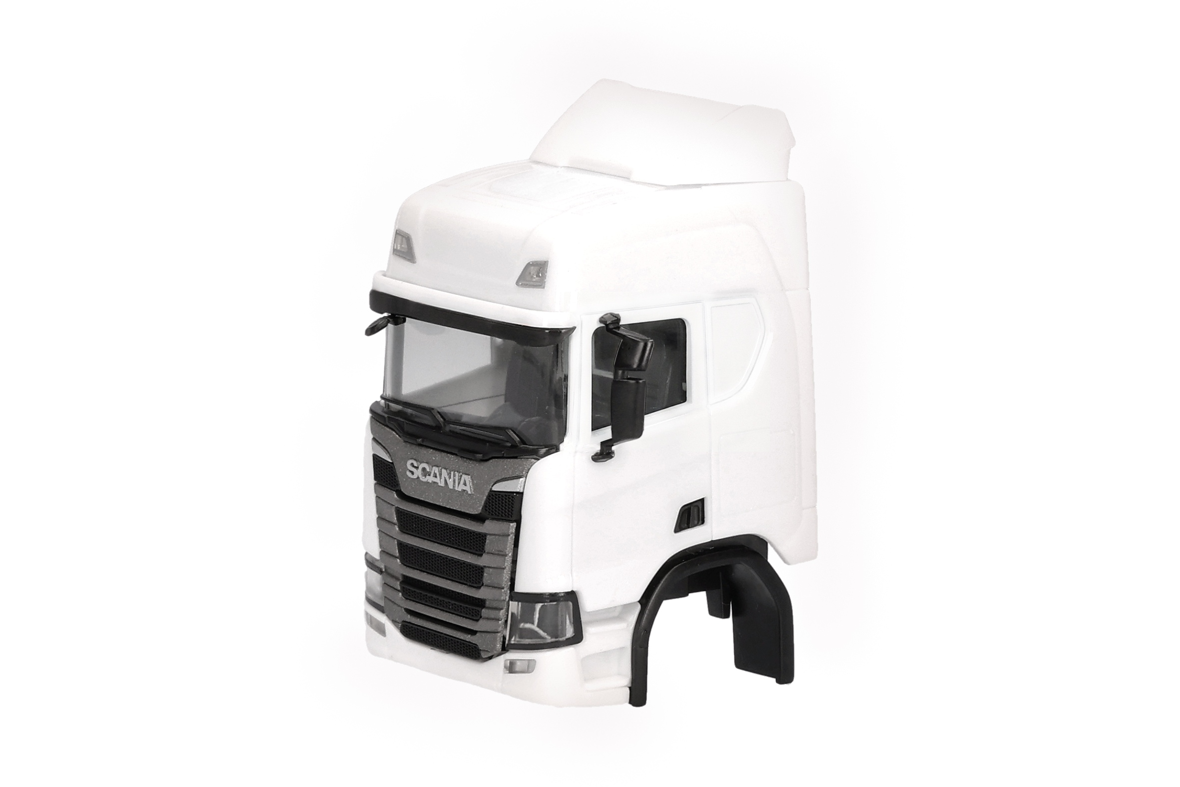 [予約]herpa Cars&Trucks 1/87 (プラスチック製) ハイルーフキャビン ルーフスポイラー付 ホワイト (2個入)